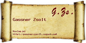 Gassner Zsolt névjegykártya